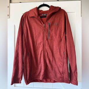 The North Face Men's Maroon Full-Zip Jacket with Hood